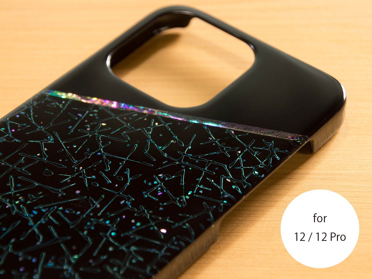 iPhoneケース】雅 星海 透青 線 [for iPhone 14 Pro] | 津軽塗たなか