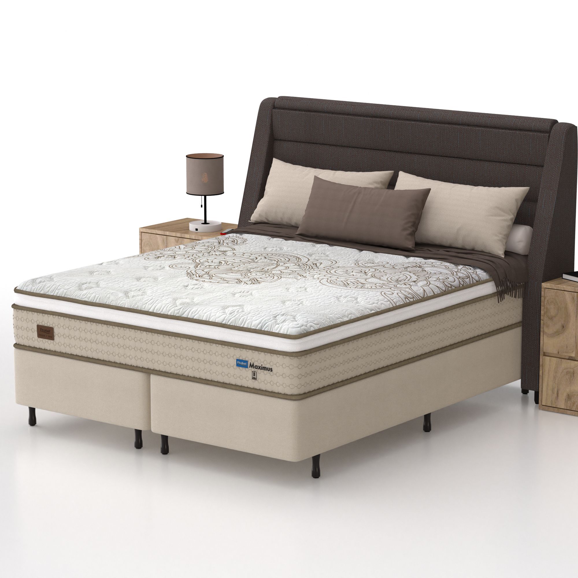 Conjunto Box King Mola Ensacada Probel Máximus Plus (193x203x56cm