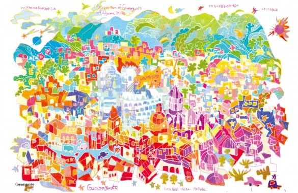 まるで夢の中の世界♡世界遺産をカラフルに描いたポストカードが登場