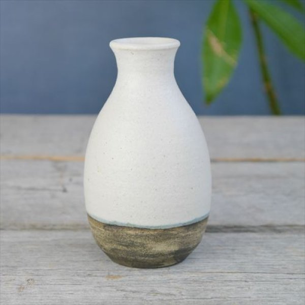 益子焼/根古屋製陶/徳利/白×黒/Φ7 X H11 - テーブルライフストア