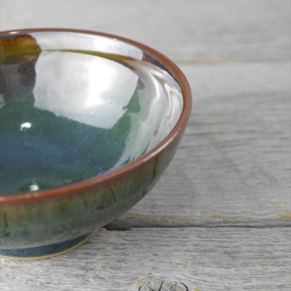 益子焼/浅野秋児/小鉢/緑 上黒/約11×H約4.7 - テーブルライフストア