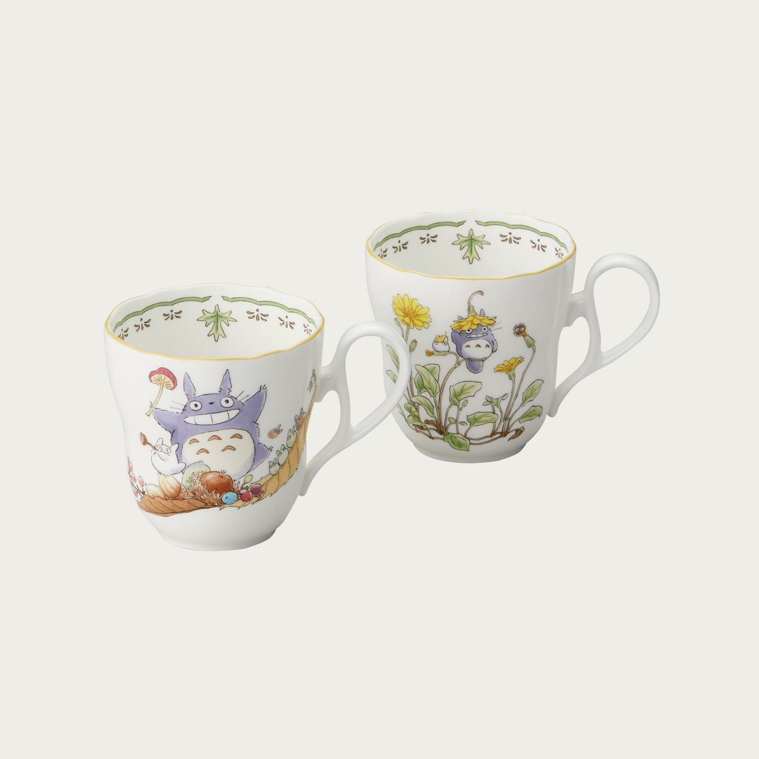 となりのトトロ マグカップペア(キノコ・ジシバリ) | ノリタケ食器公式