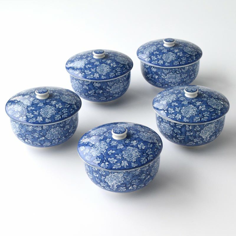 青華瓔珞文（せいかようらくもん） 単品 青華瓔珞文 蓋付お茶呑茶碗〈1