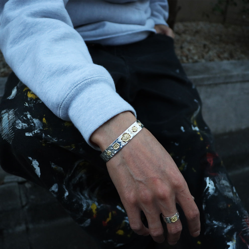 アラベスク平打ちバングル 大中小5点GPローズ – TADY＆KING（タディ