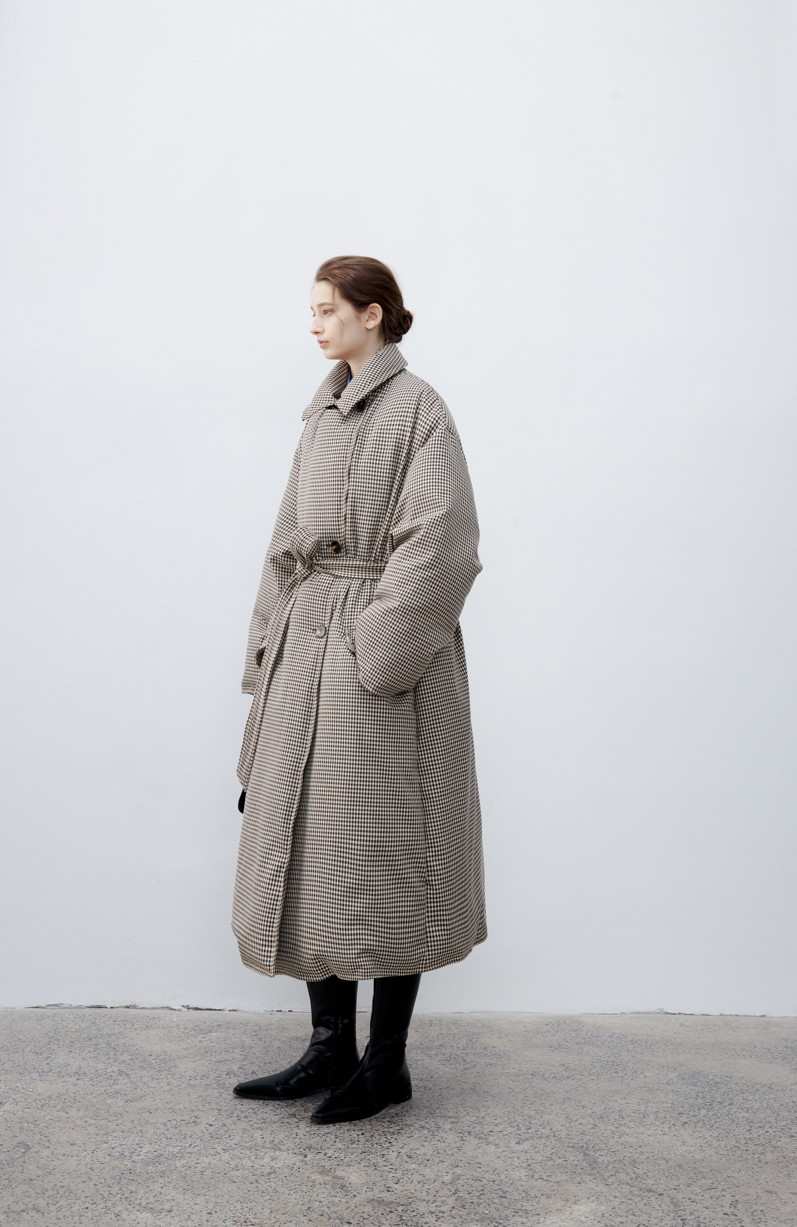 CLASSIC PLAID DOWN COAT / クラシカルチェックダウンコート