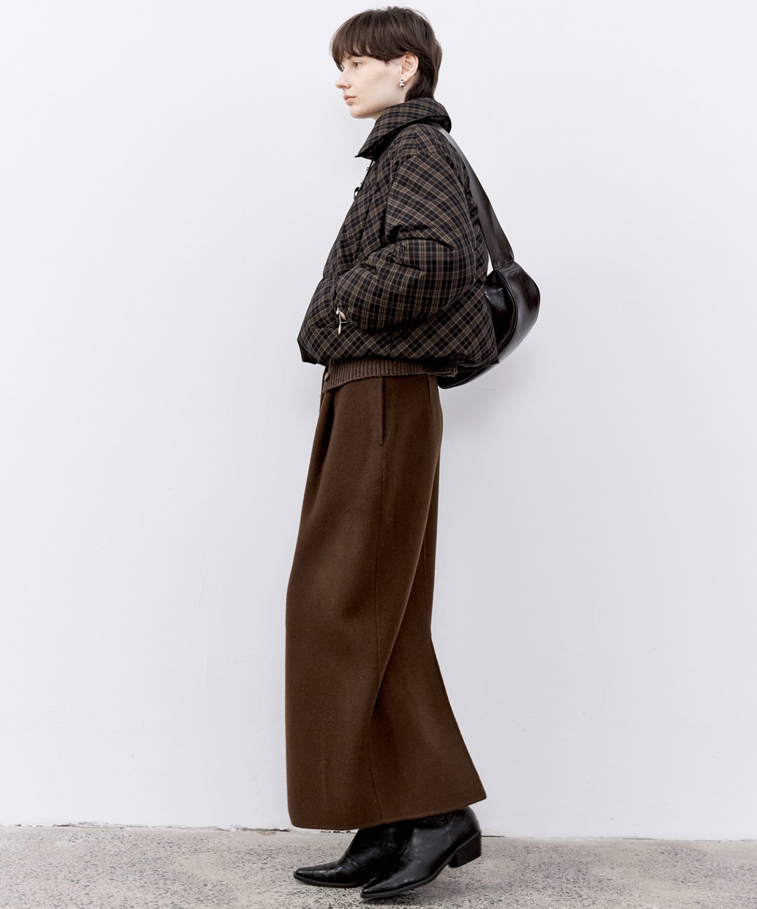 Check Short Down Jacket(チェック柄 ショートダウンジャケット)