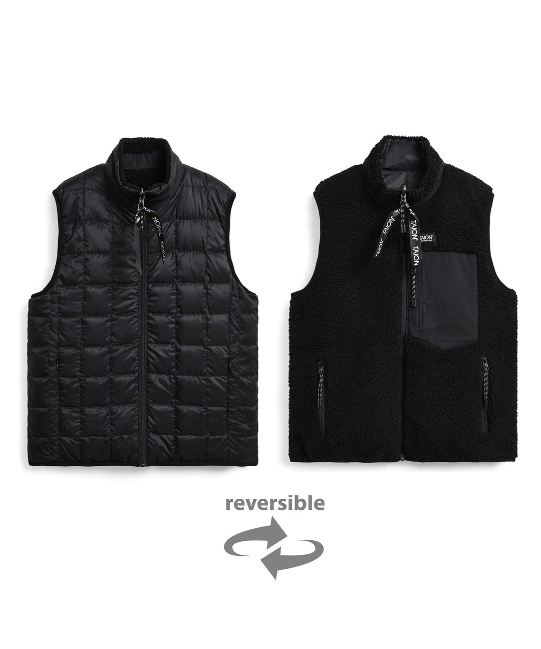 Unisex Mountain Reversible Down x Boa Vest – TAION US