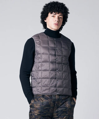 ベーシック クルーネックボタン インナーダウンベスト – TAIONインナー