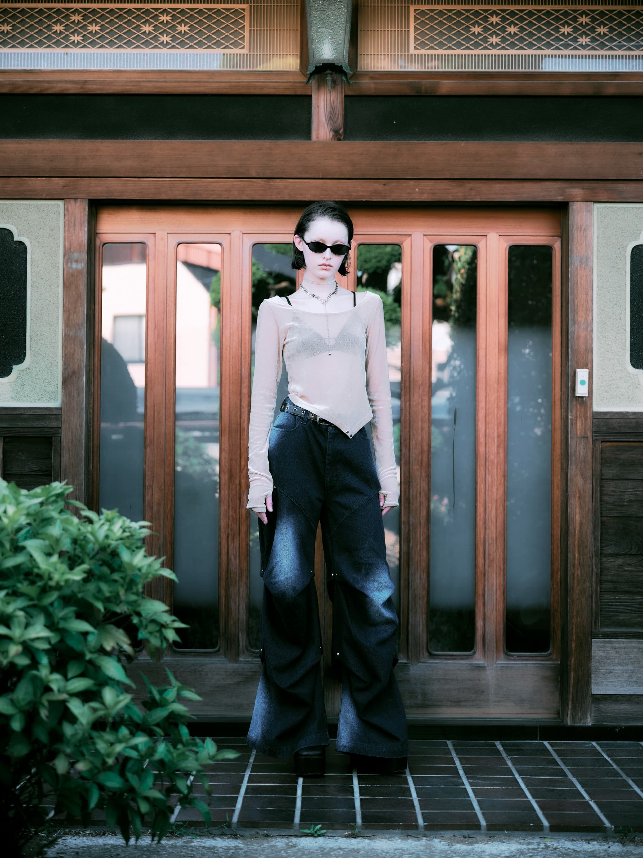 TUCK DESIGN DENIM PANTS-BLUE – TAJEN:T