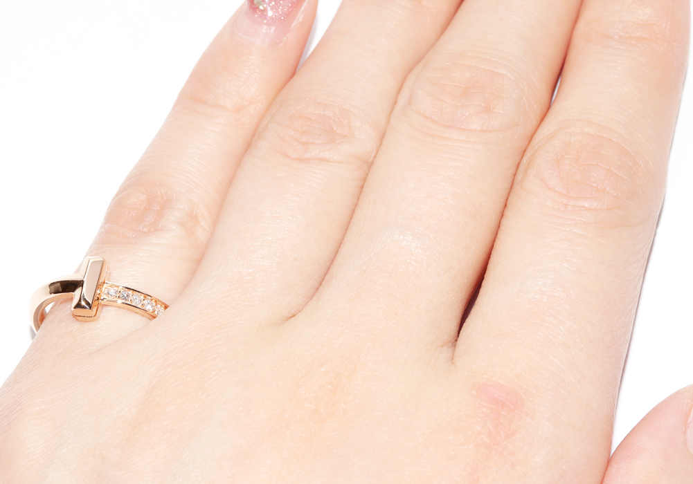 商品詳細｜Tiffany & Co.(ティファニー) K18PG ダイヤ0.08ct Tワンナ