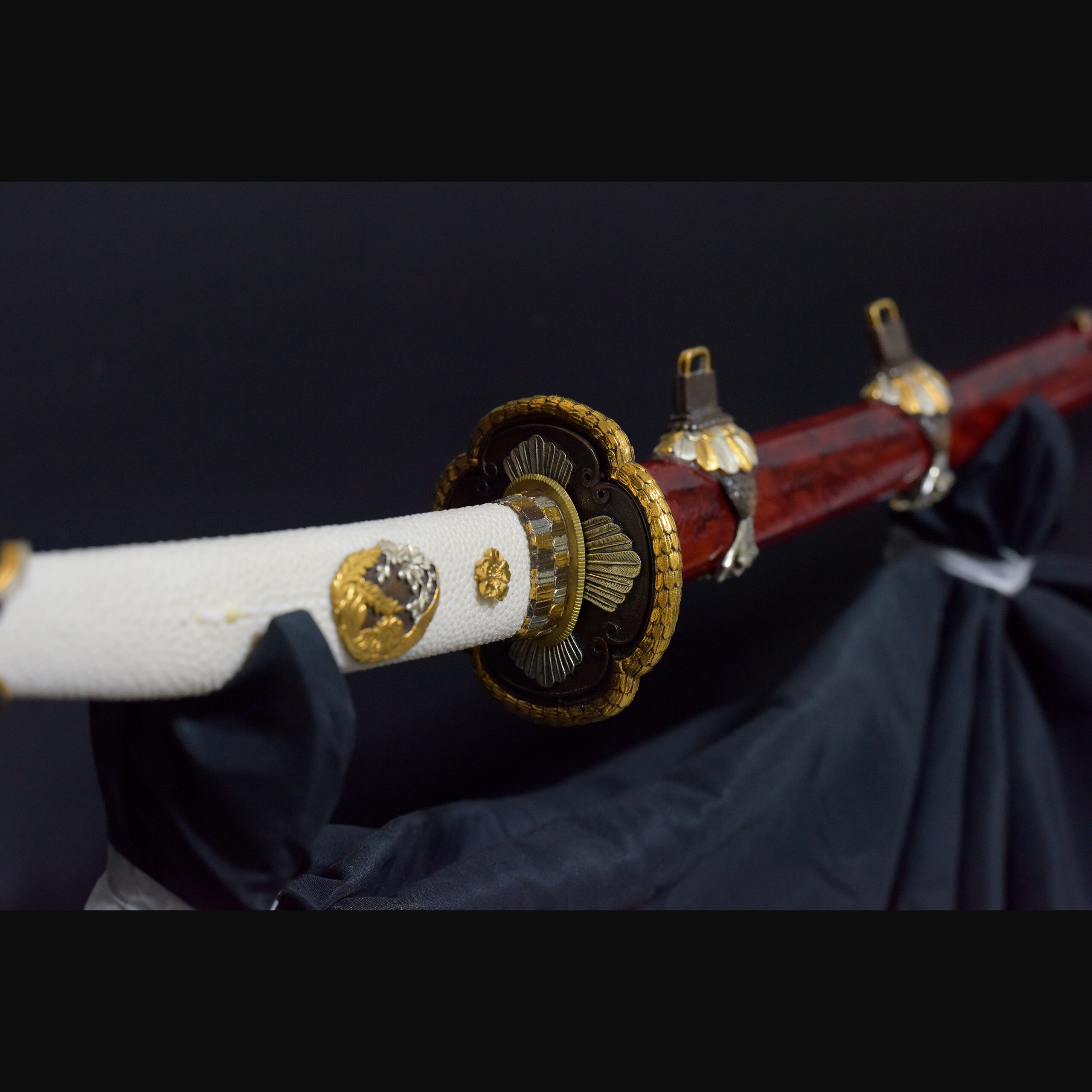 代赭紅溜鳳凰小太刀 金工刀装具 フェニックス朱雀火の鳥 刀剣 日本刀