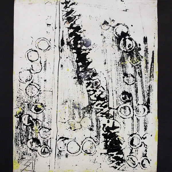 須田剋太 『抽象』 額装 サイン有 - 瀧屋美術 -鎌倉の美術品専門店