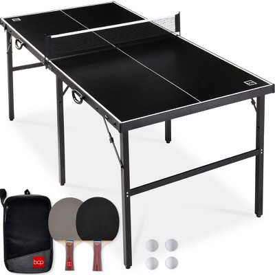 Best Choice Products 6x3ft Portable Ping Pong Table Game Set