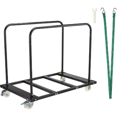 1500 LB Heavy-Duty Steel Folding Table Dolly | Lockable Wheels