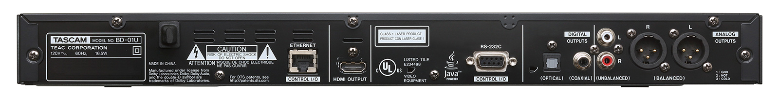 BD-01U | Blu-ray player | TASCAM (日本)