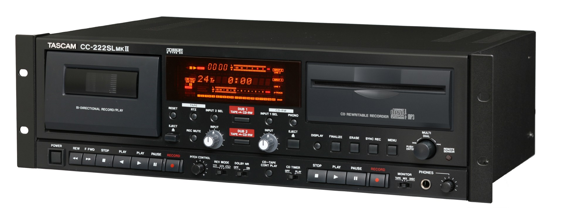 CC-222SLMKII | 業務用CDレコーダー/カセットデッキ | TASCAM (日本)