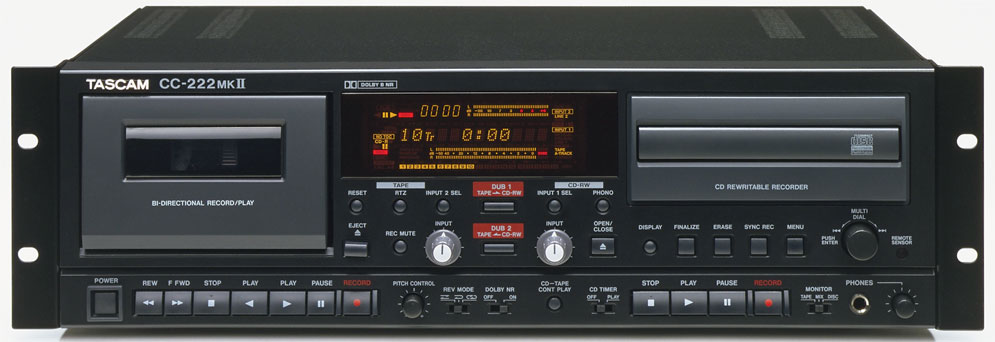 CC-222MKII | 業務用CDレコーダー/カセットデッキ | TASCAM (日本)