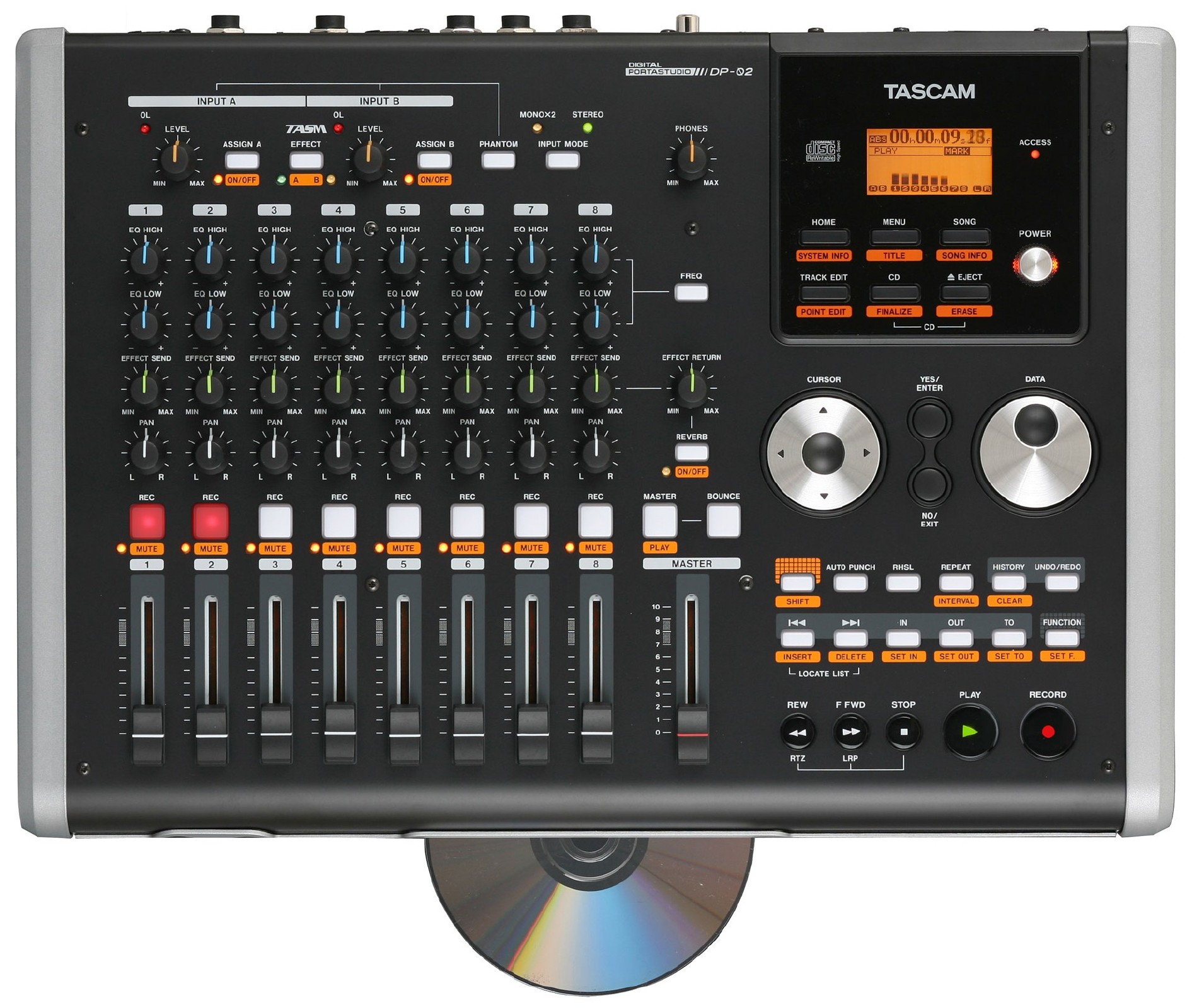 DP-02 | 8トラック HDD MTR/CD-R付き | TASCAM (日本)