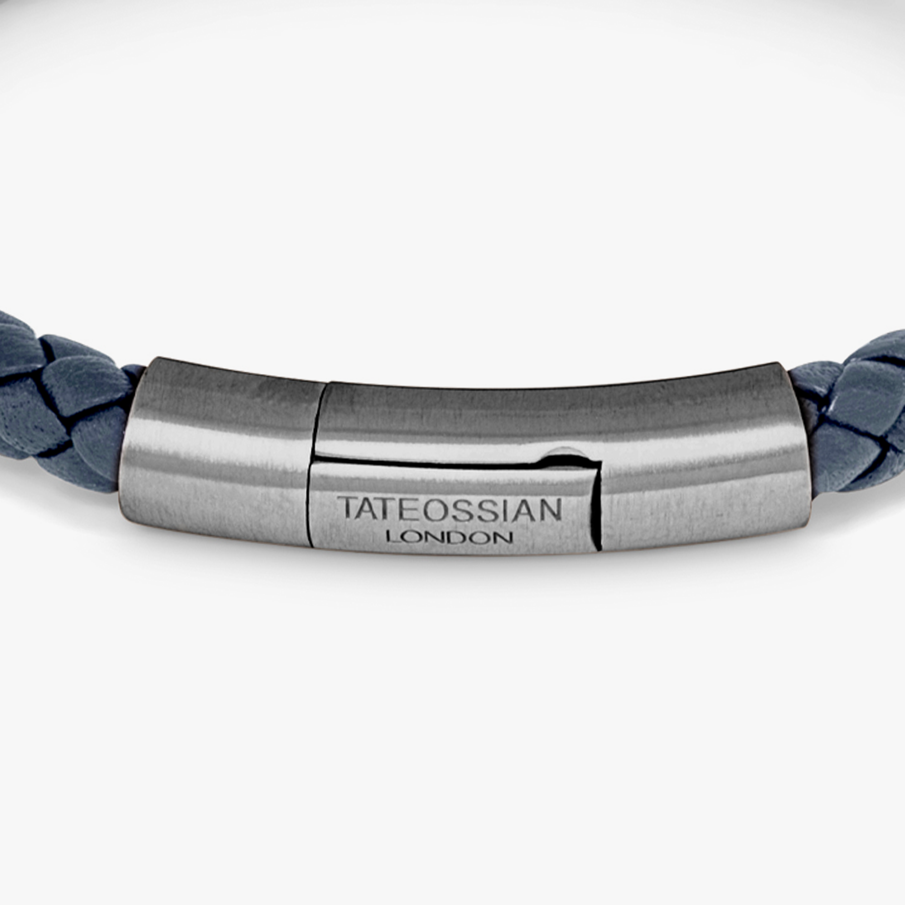 Charles Leather Bracelet In Navy – Tateossian