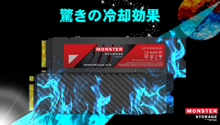 MS950シリーズ｜M.2 2280 PCIe® Gen4 ×4 NVMe SSD + ヒートシンク