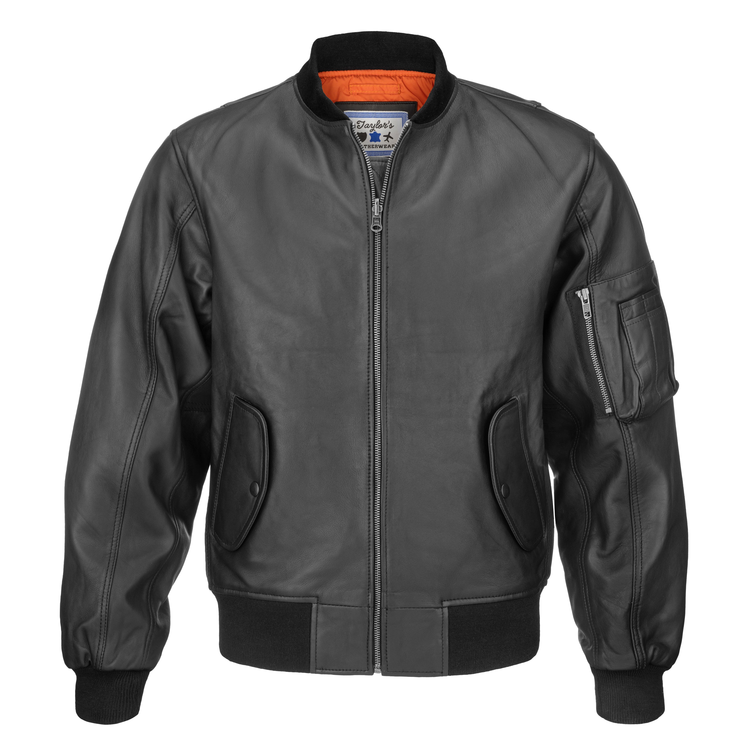 MA-1 Black Sheepskin Leather Flight Jacket – Taylor's Leatherwear
