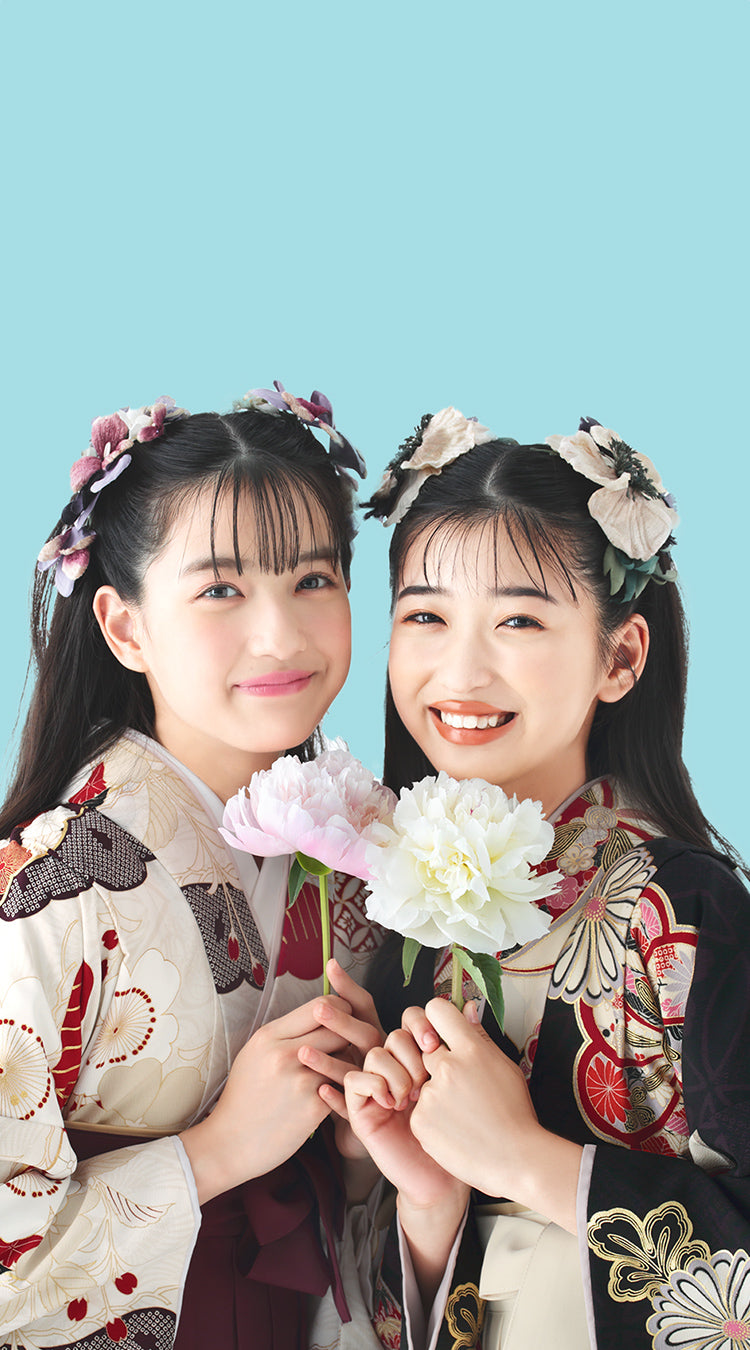 着付け道具不要で簡単！卒業式小学生袴レンタルセット(女の子用