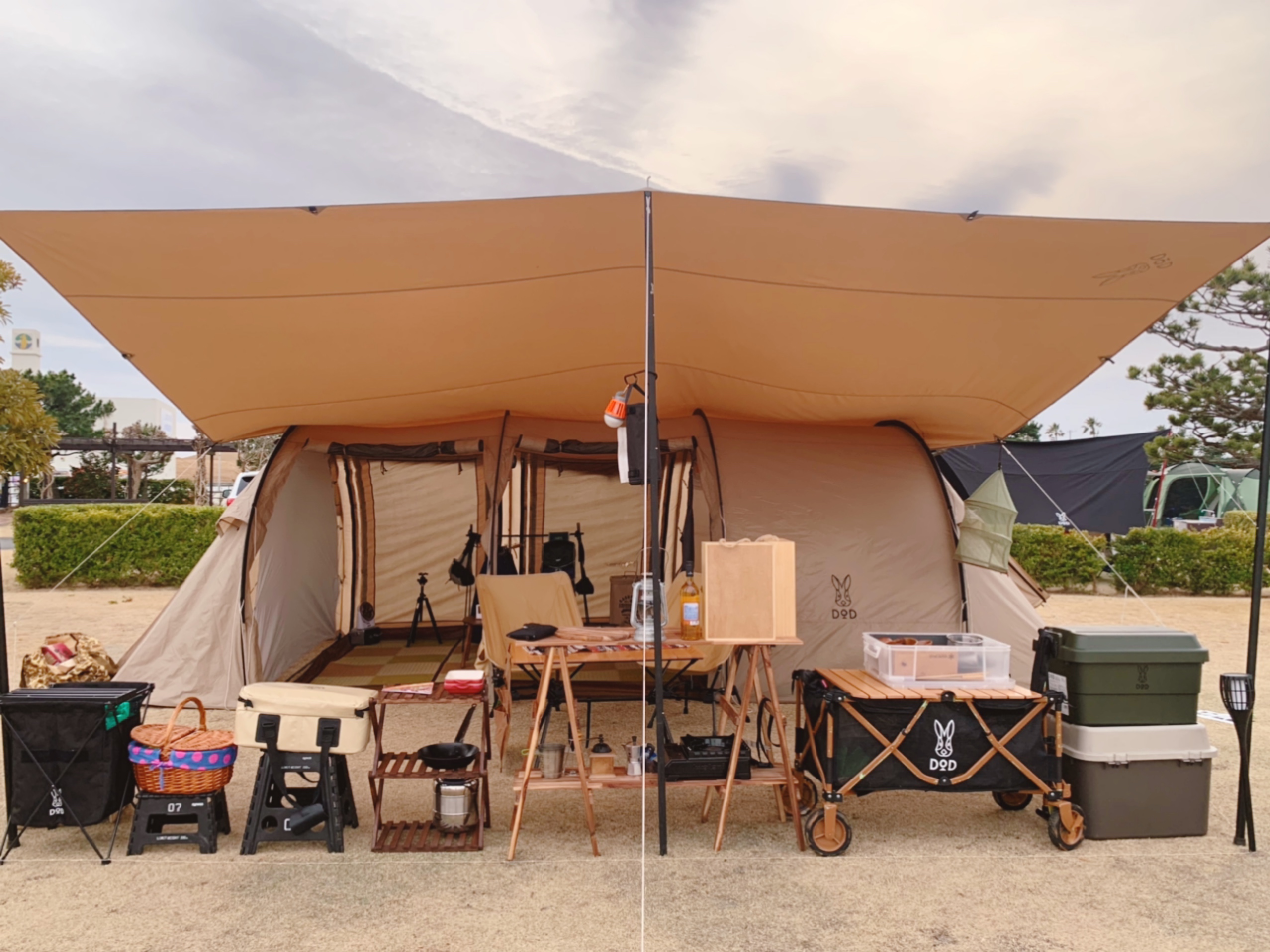 カマボコテント3M（タン） - TENT MONSTER RENTAL