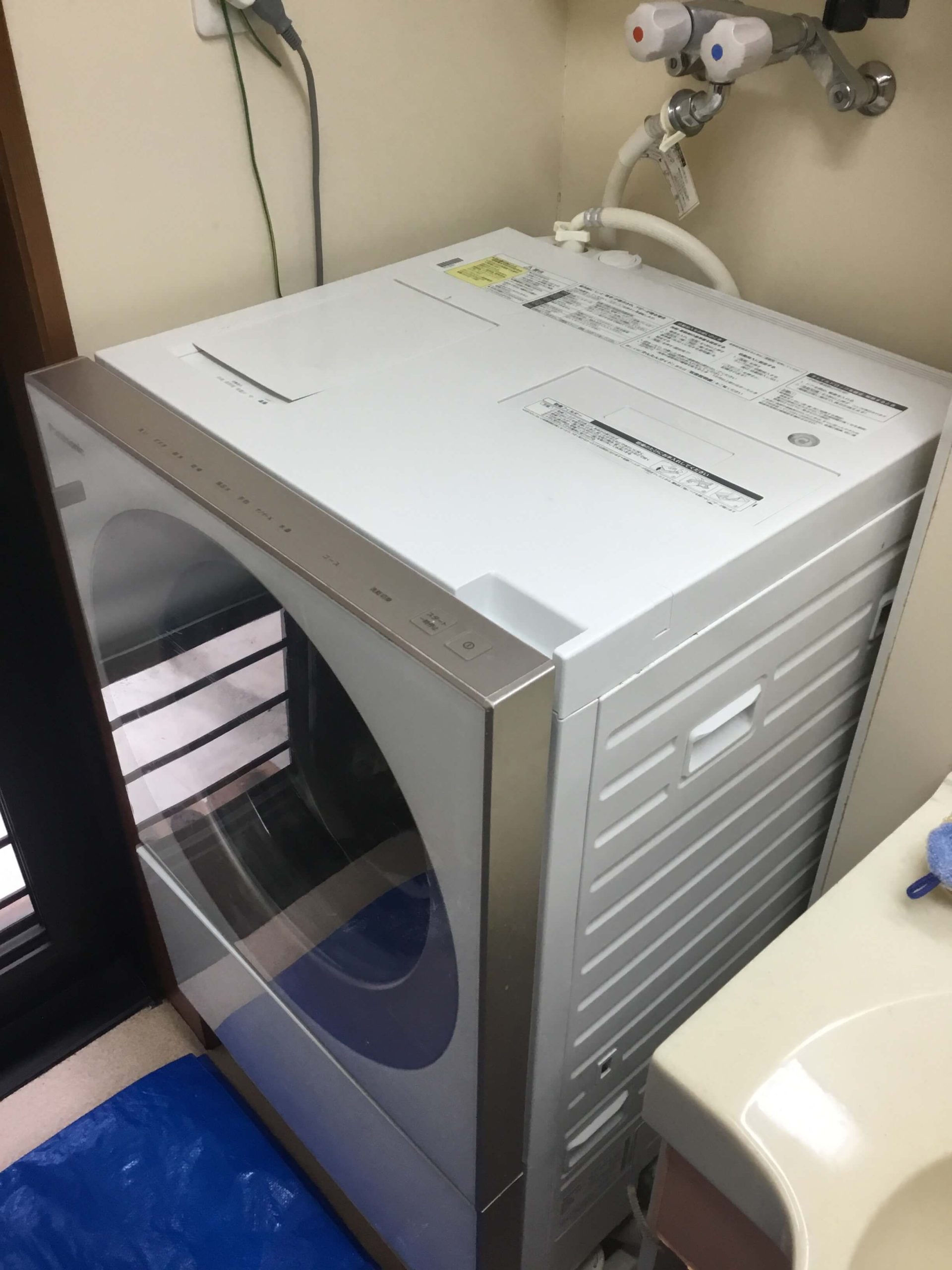 パナソニック製ドラム式洗濯機キューブル NA-VG1200Lの分解