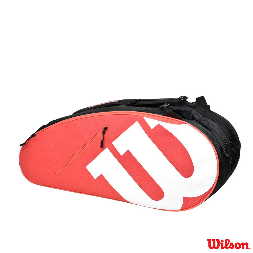 ウィルソン(Wilson)ラケットバッグ6本用 レッド/ホワイト