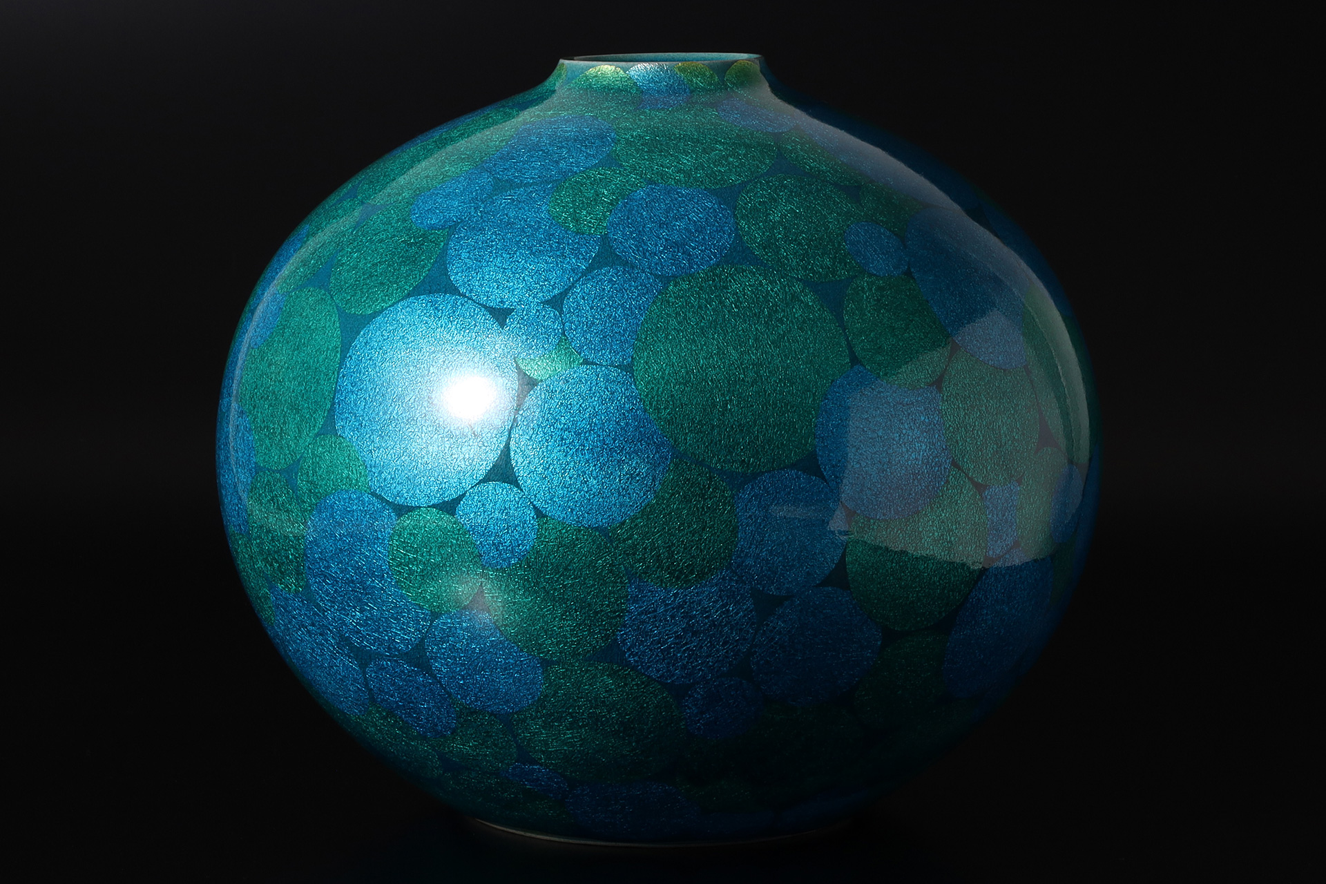 釉裏白金彩花壺（小野珀子） - 天平堂（TENPYODO）