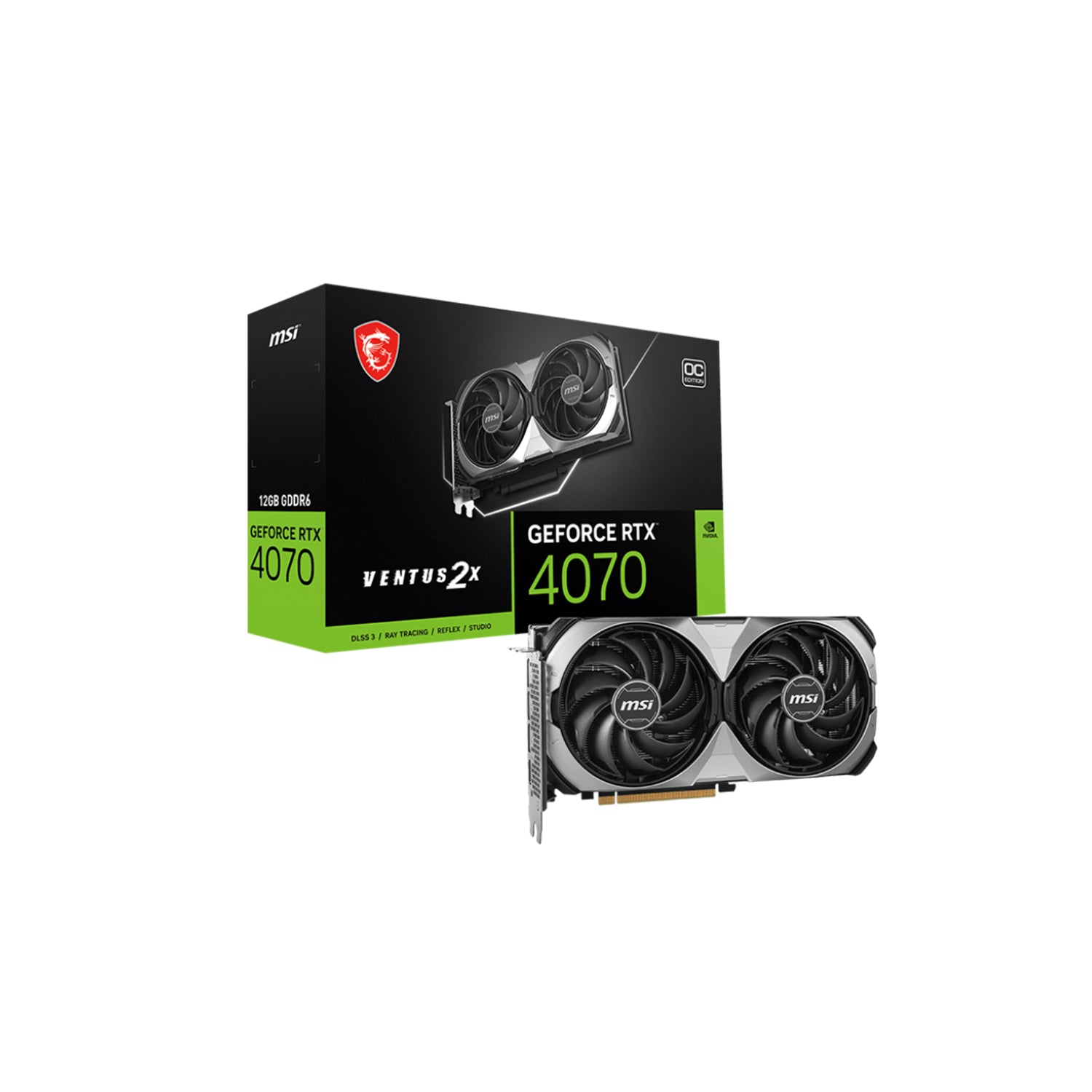 MSI GeForce RTX 4070 VENTUS 2X E1 OC Graphics Card | 12