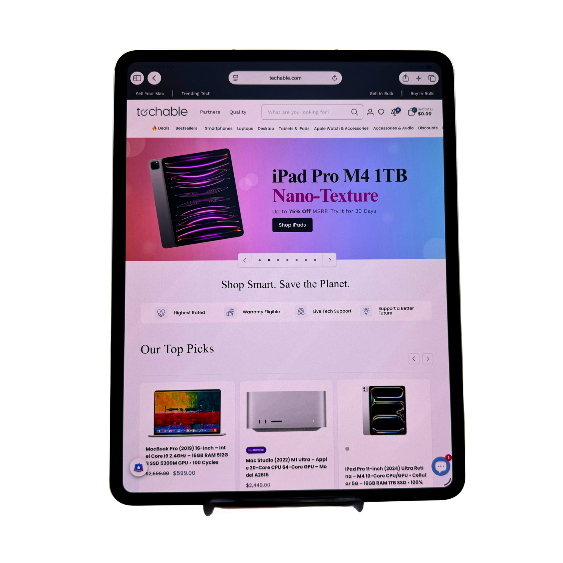 2024 iPad Pro 13″ M4 Cellular – Nano‑Texture, 1‑2 TB | Techable