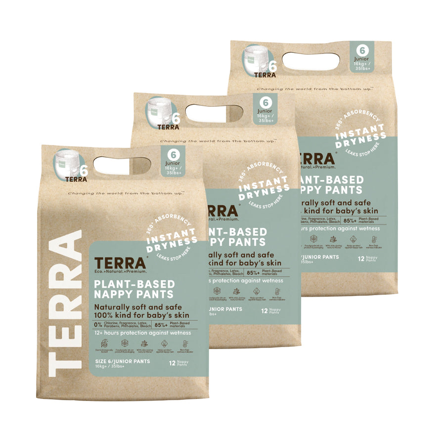 パンツ】TERRA おむつ サイズ6 36枚（12枚×3袋）｜16kg以上・おむつ