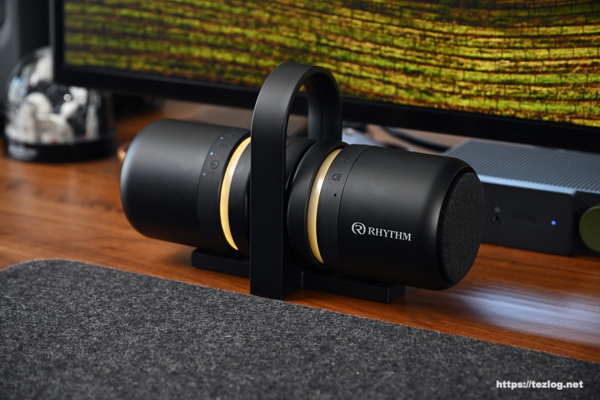リズム MAGSPEAKER DUO レビュー。2つのスピーカーを自由に配置。防水