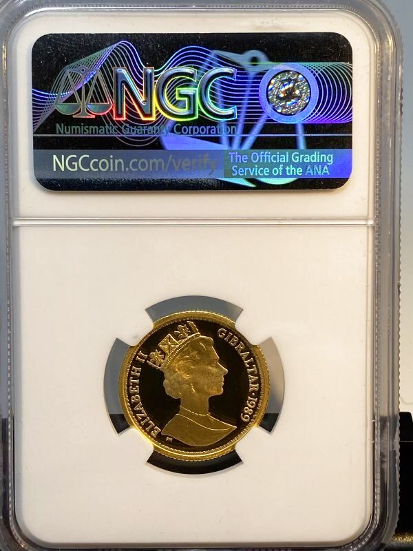 最高鑑定4枚/発行枚数1989枚】イギリス 1989年 ウナ＆ライオン金貨 1