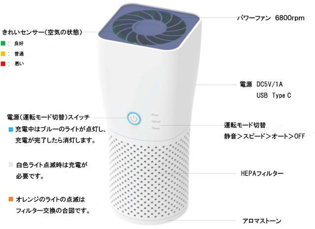 T005730] ポータブル空気清浄機 - t-selections