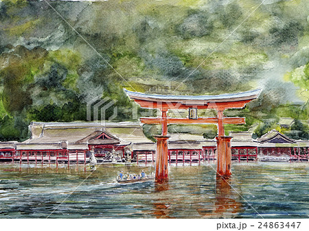 平清盛の建立と伝えられる安芸の宮島・厳島神社は世界遺産に指定された