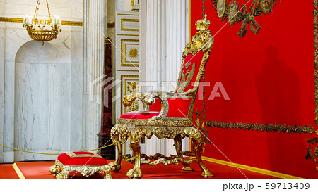 サンクトペテルブルク エルミタージュ美術館 小玉座の間の写真素材