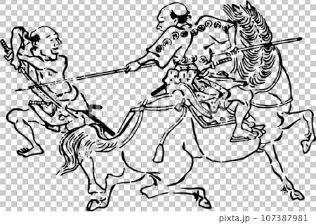戦う武士たち2のイラスト素材 [107387981] - PIXTA
