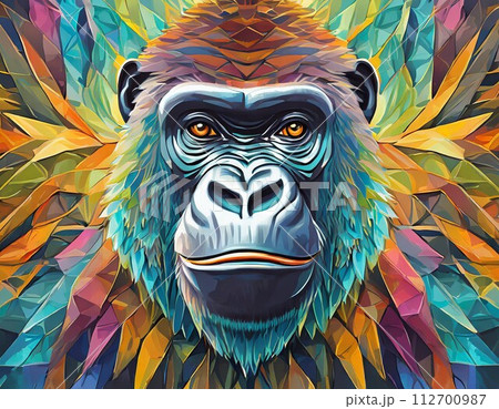 富士山 パステル画ユウサク ゴリラ作 富士山と桜(パステル画 絵画 原画