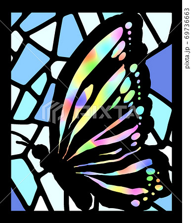 蝶 蝶々 アゲハチョウ ステンドグラスの写真素材 - PIXTA