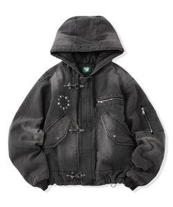 Vintage styles Star logo Duck Hooded Fireman Jacket – That's life