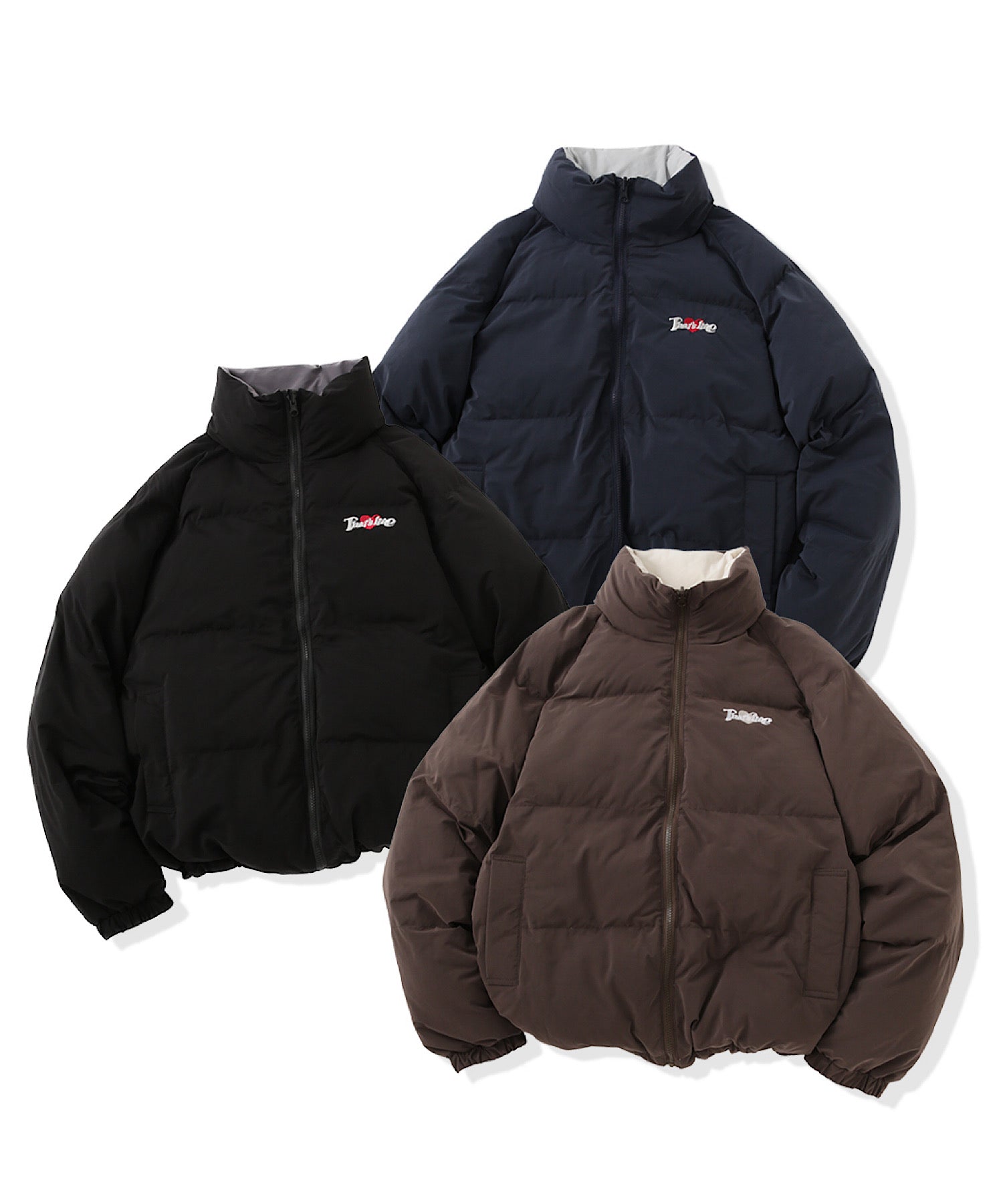 Heart logo Reversible Puffer Jackets – That's life online store