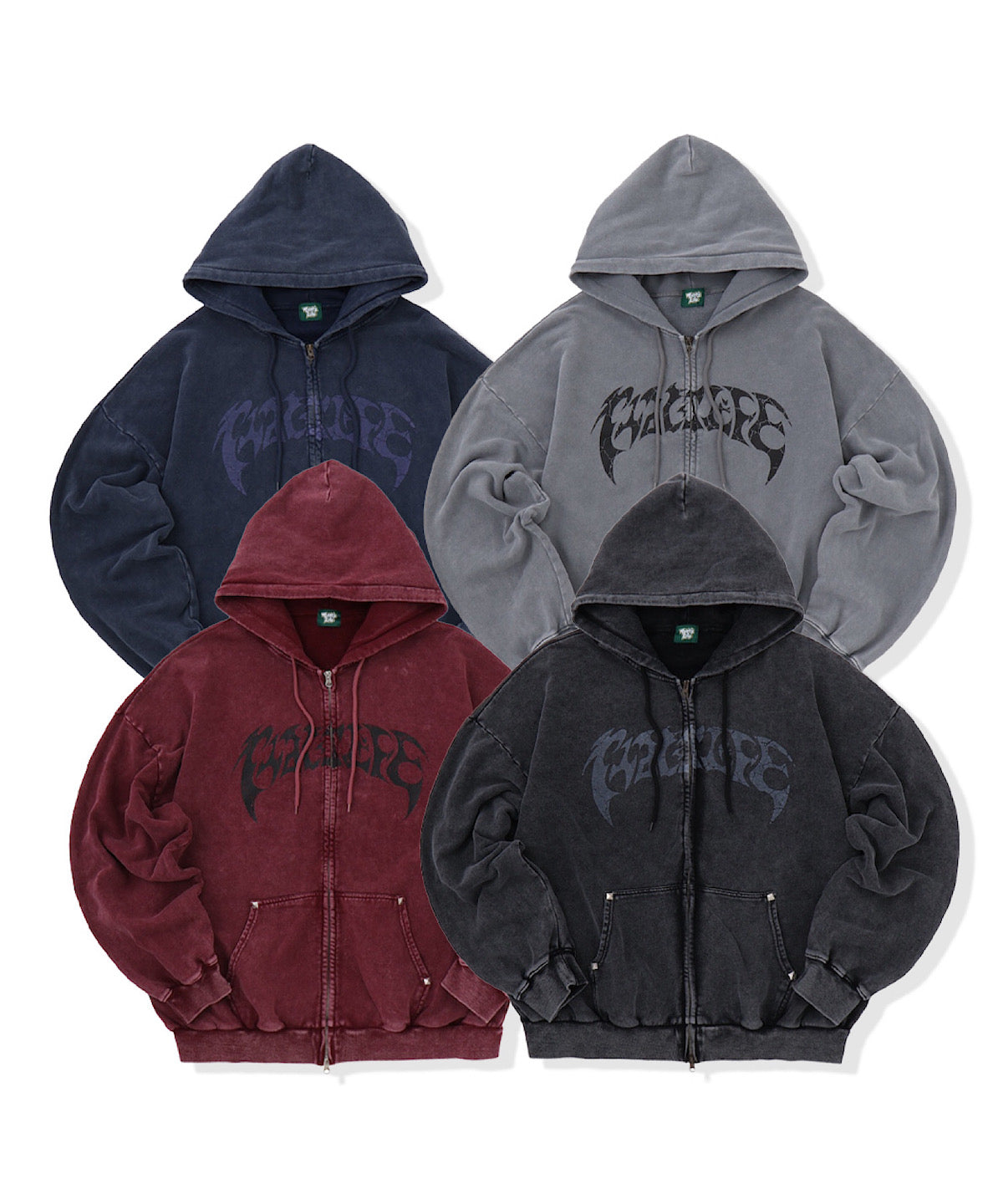 Vintage styles Front logo zip hoodie – That's life online store