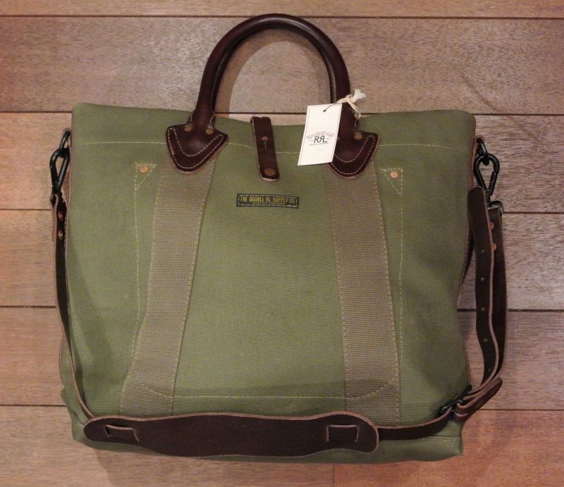 RRL ダブルアールエル キャンバス×レザー ショルダーストラップつき