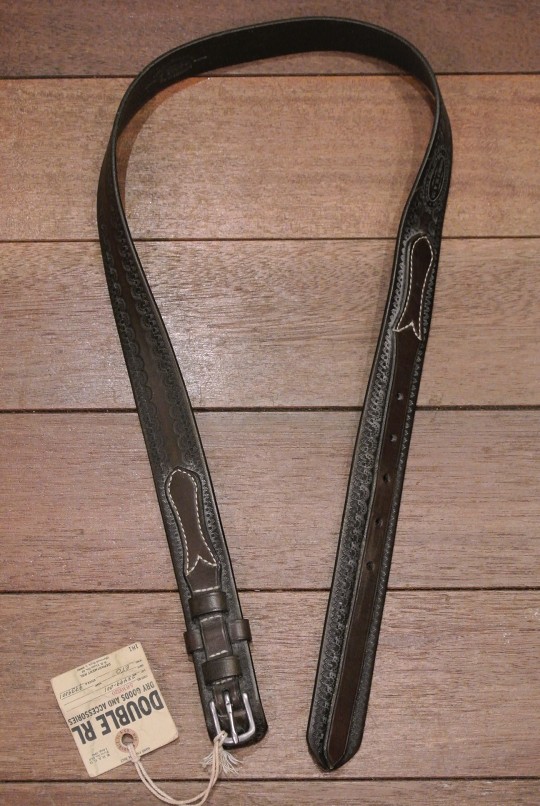 30%OFF!! 】 RRL ダブルアールエル レザー スタンプ ウェスタンベルト