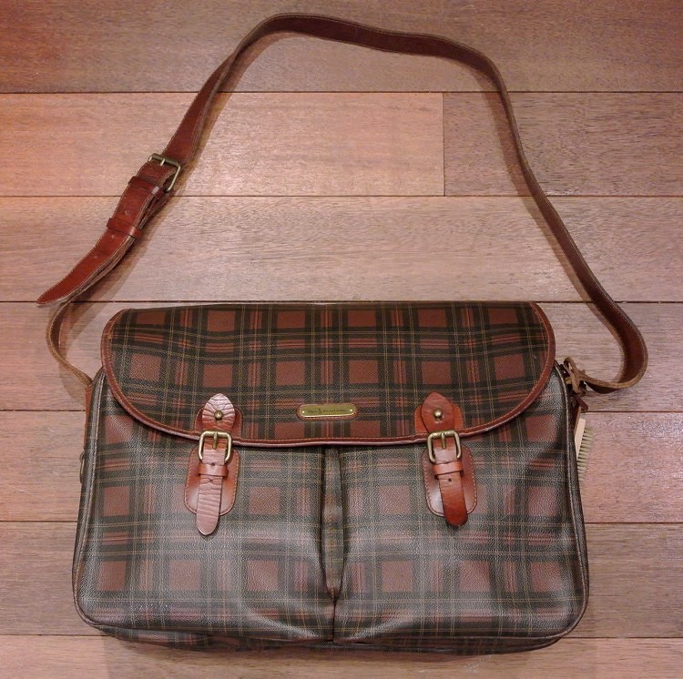 20%OFF!! 】【Used】ポロラルフローレン PVC×レザー タータンチェック