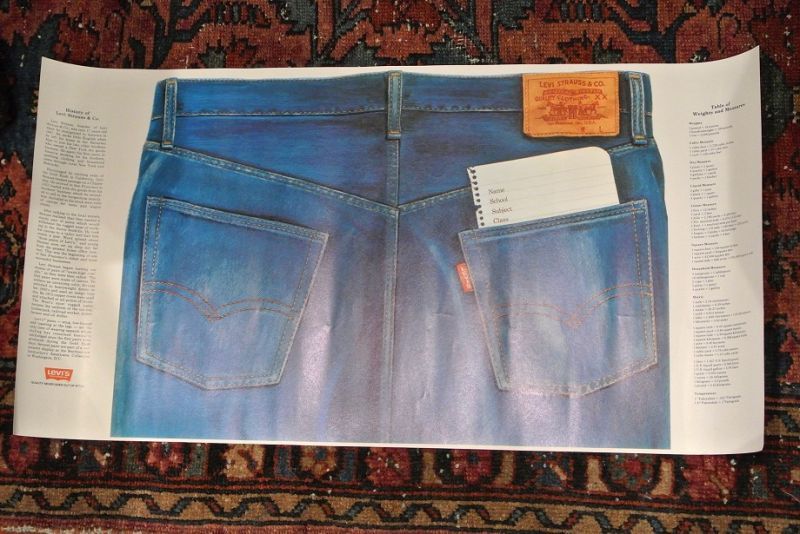 デッドストック Levi's リーバイス ポスター デニムイラスト (318