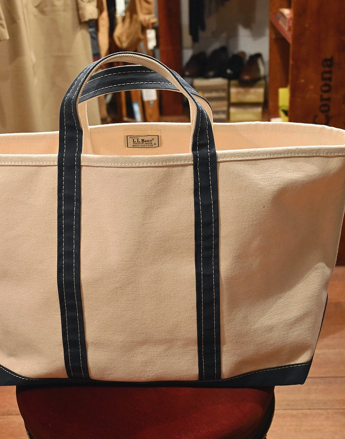 USED 80S L.L BEAN L.L ビーン トートバッグ (L/Natural×Blue