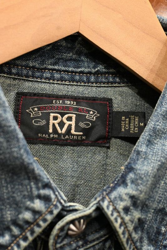USED) RRL ダブルアールエル ラルフローレン デニム ウェスタンシャツ